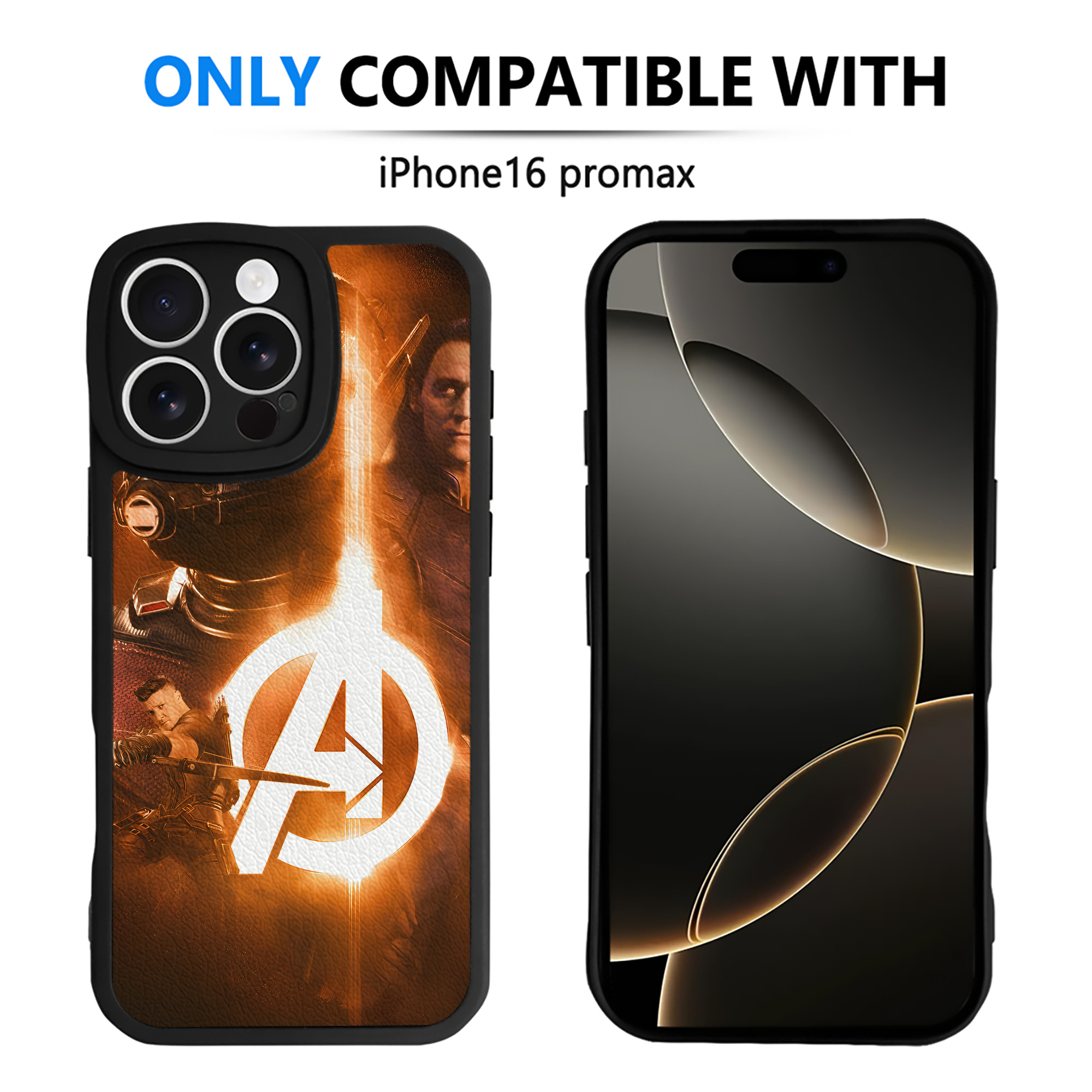 （画像用） アベンジャーズ The Avengers 【iPhone 16シリーズ対応】シリコンスマホケース（レザー調） 材質：シリコン